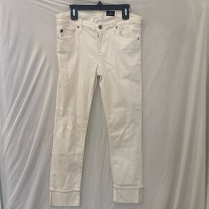 AG Adriano Goldschmied Straight cuffed White Denim size 28